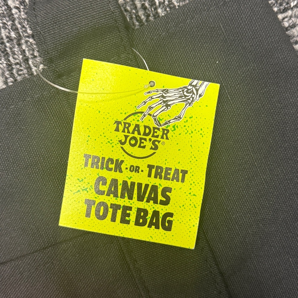 Trader Joe's Black Halloween canvas Tote Bag - Picture 2 of 4